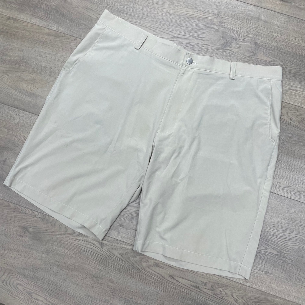 Peter Millar Shackleford Performance Golf Shorts Mens 40 Khaki Beige ME0EP01